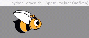 Biene mit animierter Bewegung im Flug