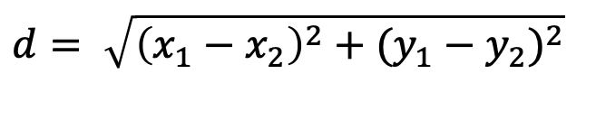 Formel für die Berechnung des Abstands zweier Punkte